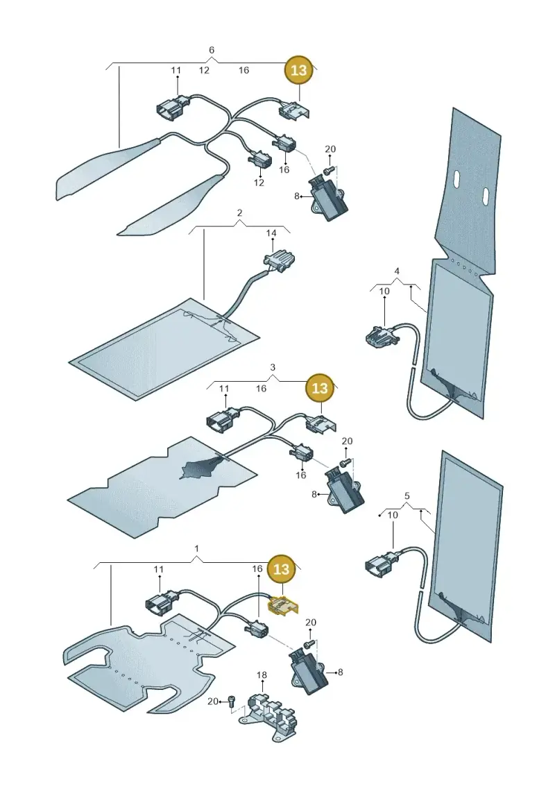 1J0937724 — Volkswagen Caddy panel van (2008-2010) diagram 253963000, position 13