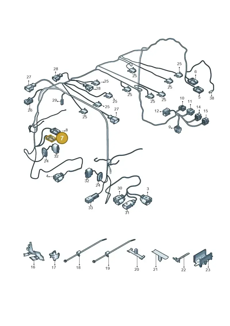 1J0937724A — Volkswagen Transp. caravelle (2011-2015) diagram 410972860, position 7