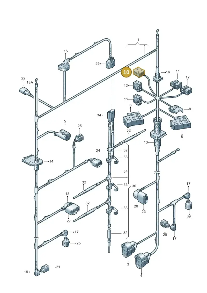 1J0937724B — Volkswagen Touareg (2005-2006) diagram 274971350, position 10