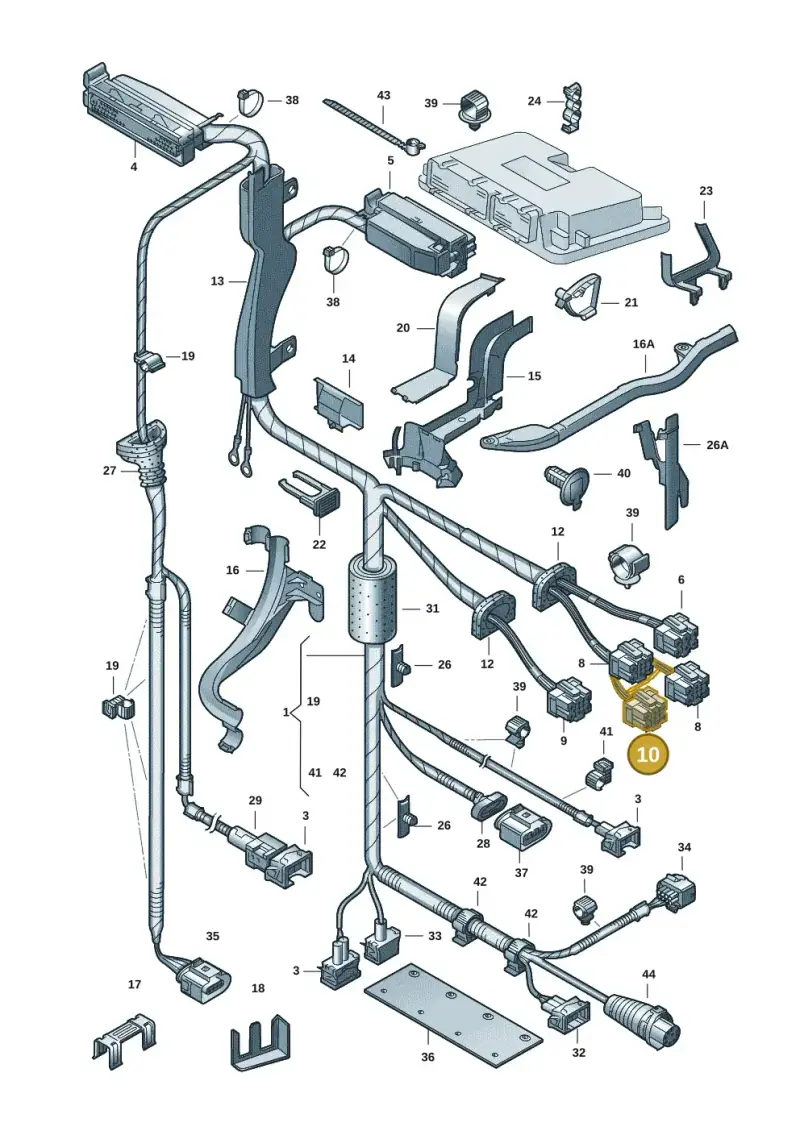 1J0937733D — Volkswagen New Beetle Cabrio. (2003-2005) diagram 203971250, position 10