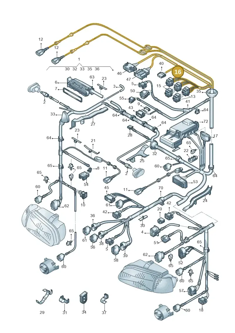1J0937733D — Volkswagen LUPO/3L TDI (2003-2005) diagram 231971150, position 16