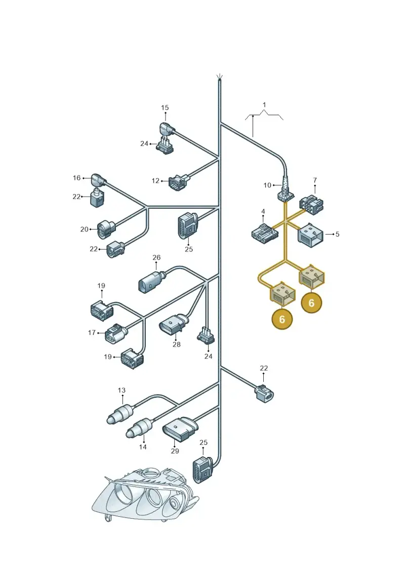 1J0937733D — Volkswagen Touareg                08> (2007-) diagram 274971650, position 6