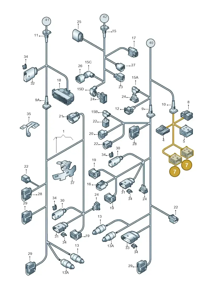 1J0937733D — Volkswagen Touareg (2003-2005) diagram 274971810, position 7