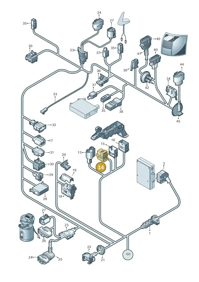 1J0937743B — Audi RS4 qu.           07> (2006-) diagram 454971830, position 14