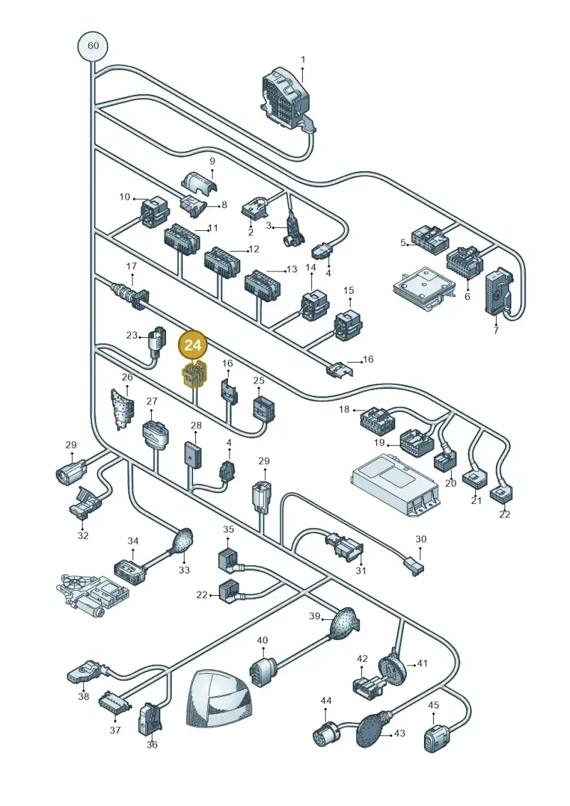 1J0937743B — Audi RS4 Cabrio qu.    08> (2007-) diagram 492971810, position 24