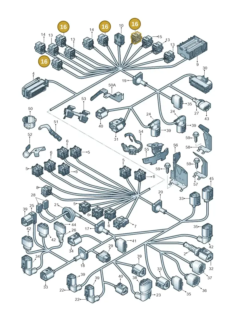 1J0937743D — Volkswagen Transp. caravelle (2008-2009) diagram 410971800, position 16
