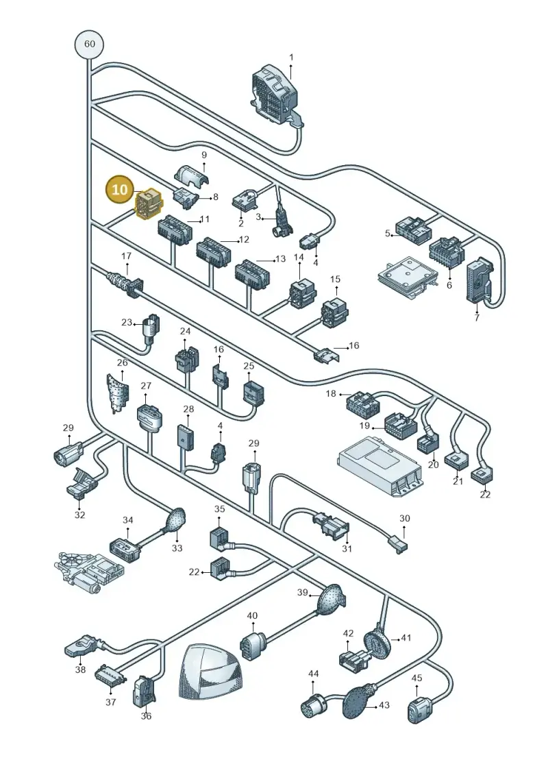 1J0937743D — Audi RS4 Cabrio qu.    08> (2007-) diagram 492971810, position 10