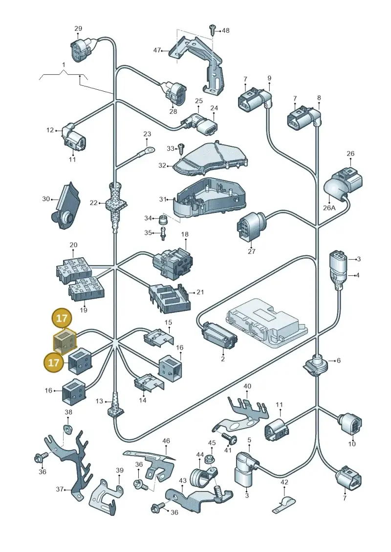 1J0937743D — Audi Q7                07> (2006-) diagram 493971200, position 17