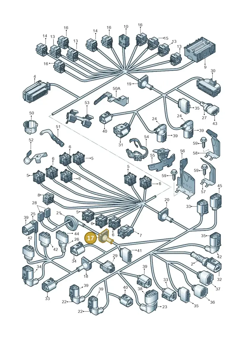 1J0941389 — Volkswagen Transp. caravelle (2011-2015) diagram 410971800, position 17