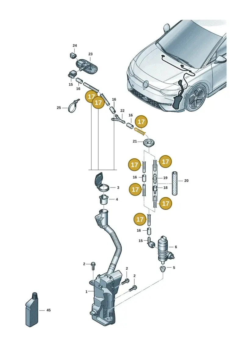 1J0955751D — Volkswagen ID.7 Limousine Pro (2023-) diagram 14b955100, position 17