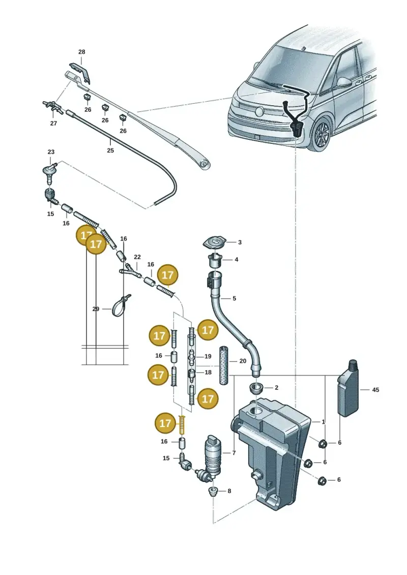 1J0955751D — Volkswagen Multivan (2021-) diagram 7t0955100, position 17