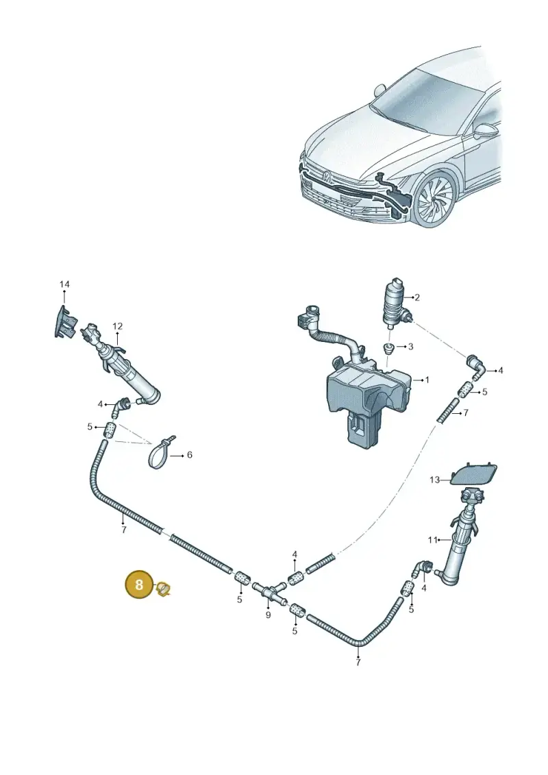 1J0955846 — Volkswagen Arteon (2017-2023) diagram 828955300, position 8