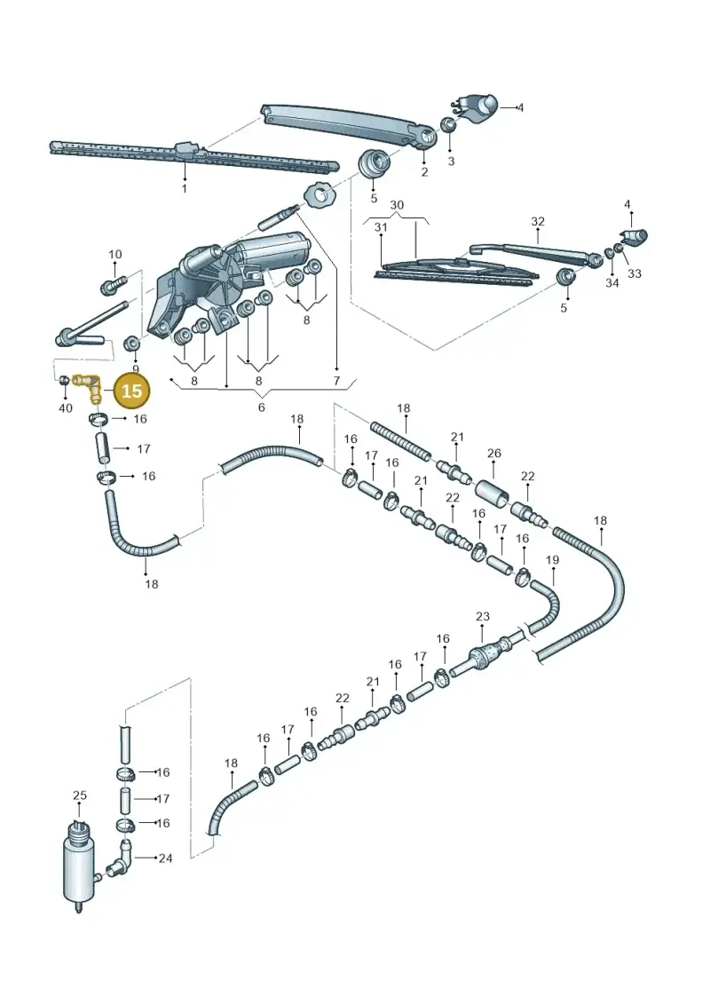 1J0955875B — Volkswagen Polo (2011-2014) diagram 253955200, position 15