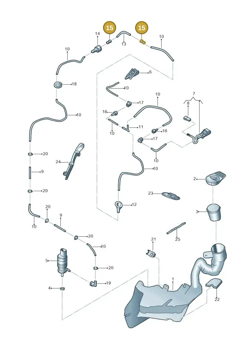 1J0955875B — Volkswagen New Beetle             06> (2005-) diagram 470955100, position 15