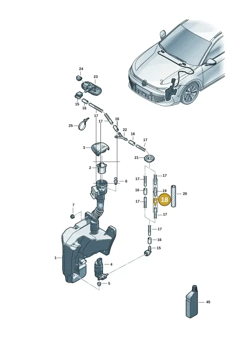 1J0955875P — Volkswagen Passat estate (2023-) diagram 3j0955100, position 18