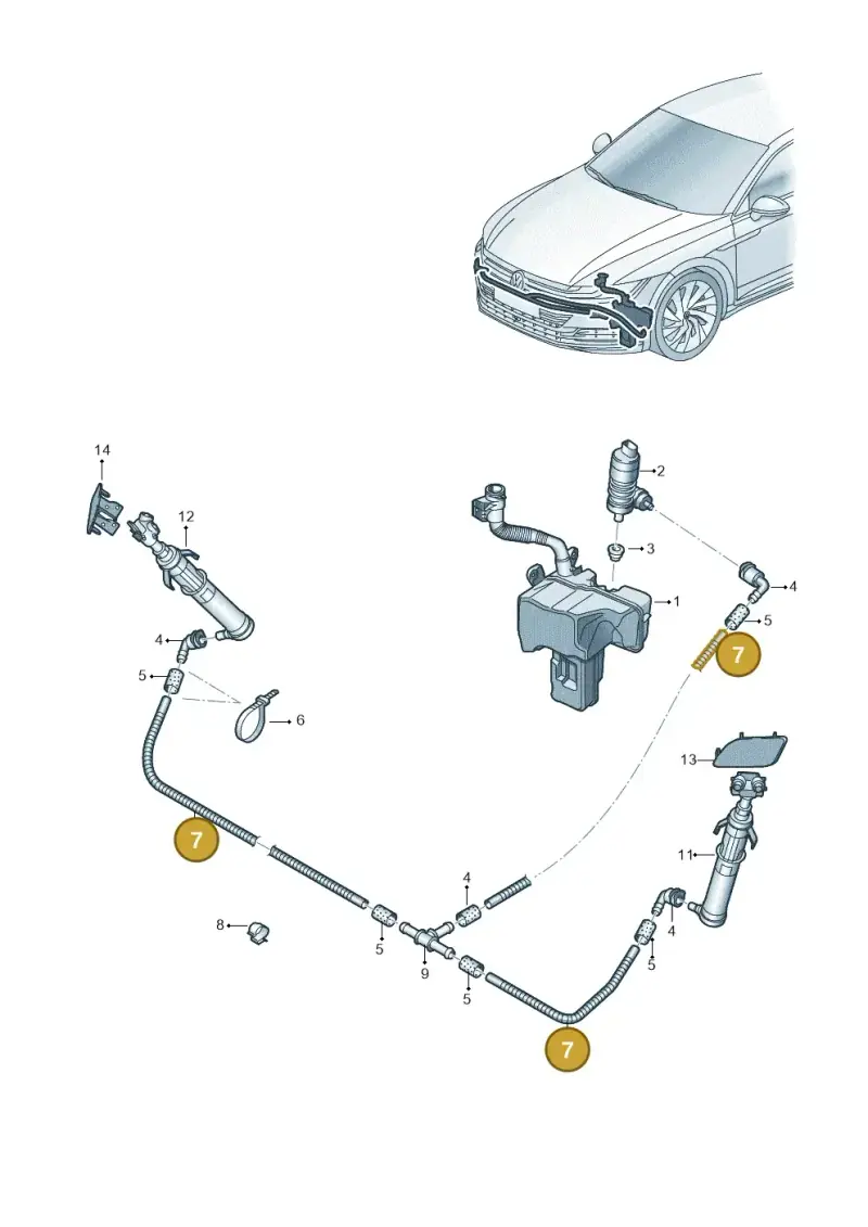 1J0955964F — Volkswagen Arteon (2017-2023) diagram 828955300, position 7