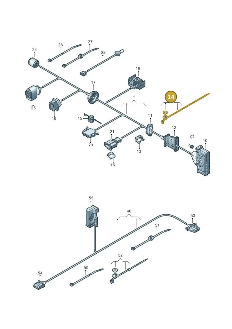 1J0957818C — Volkswagen Passat estate (2008-2011) diagram 460972350, position 14