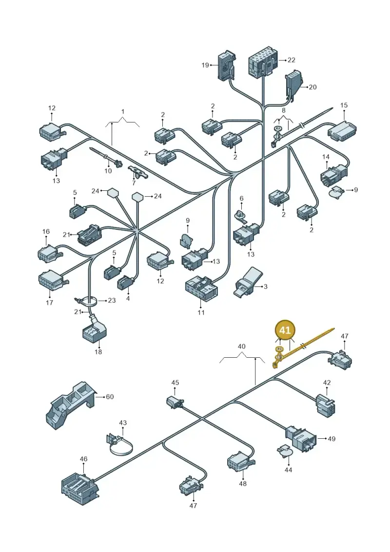 1J0957818C — Volkswagen Passat saloon (2010-2015) diagram 702972270, position 41