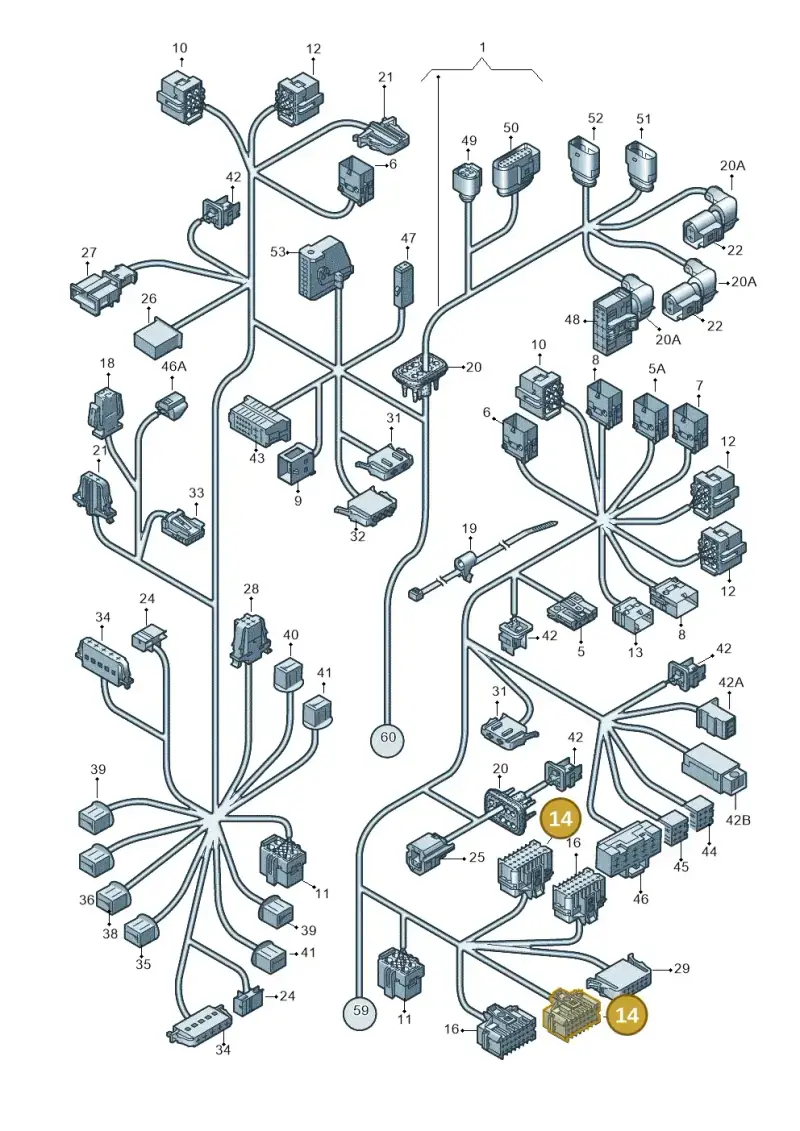 1J0962623B — Volkswagen Transp. caravelle (2008-2009) diagram 410971830, position 14