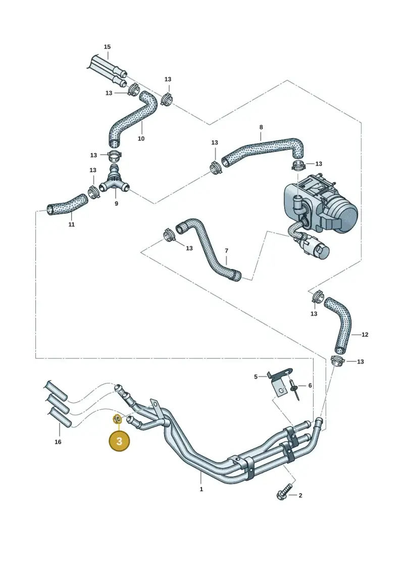 1J0971254B — Volkswagen Transport. multivan (2019-2024) diagram 7em819820, position 3