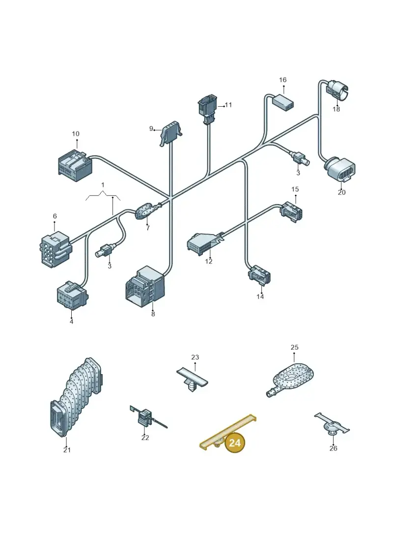 1J0971445C — Volkswagen Transp. caravelle (2011-2015) diagram 679972300, position 24