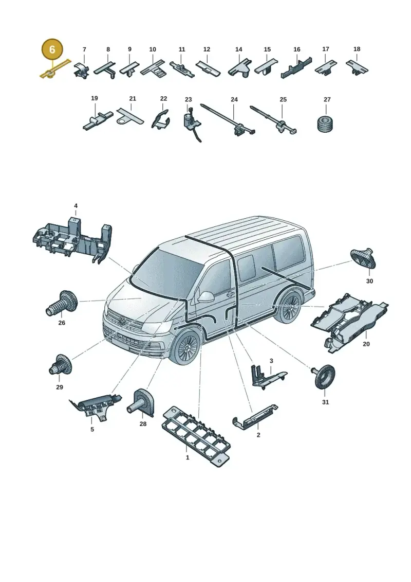 1J0971445C — Volkswagen Transport. multivan (2019-2024) diagram 7em971081, position 6
