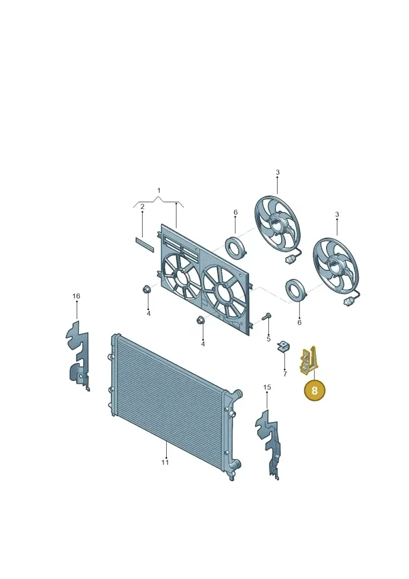 1J0971830H — Volkswagen Jetta 2.0 (2015-2015) diagram 880121900, position 8