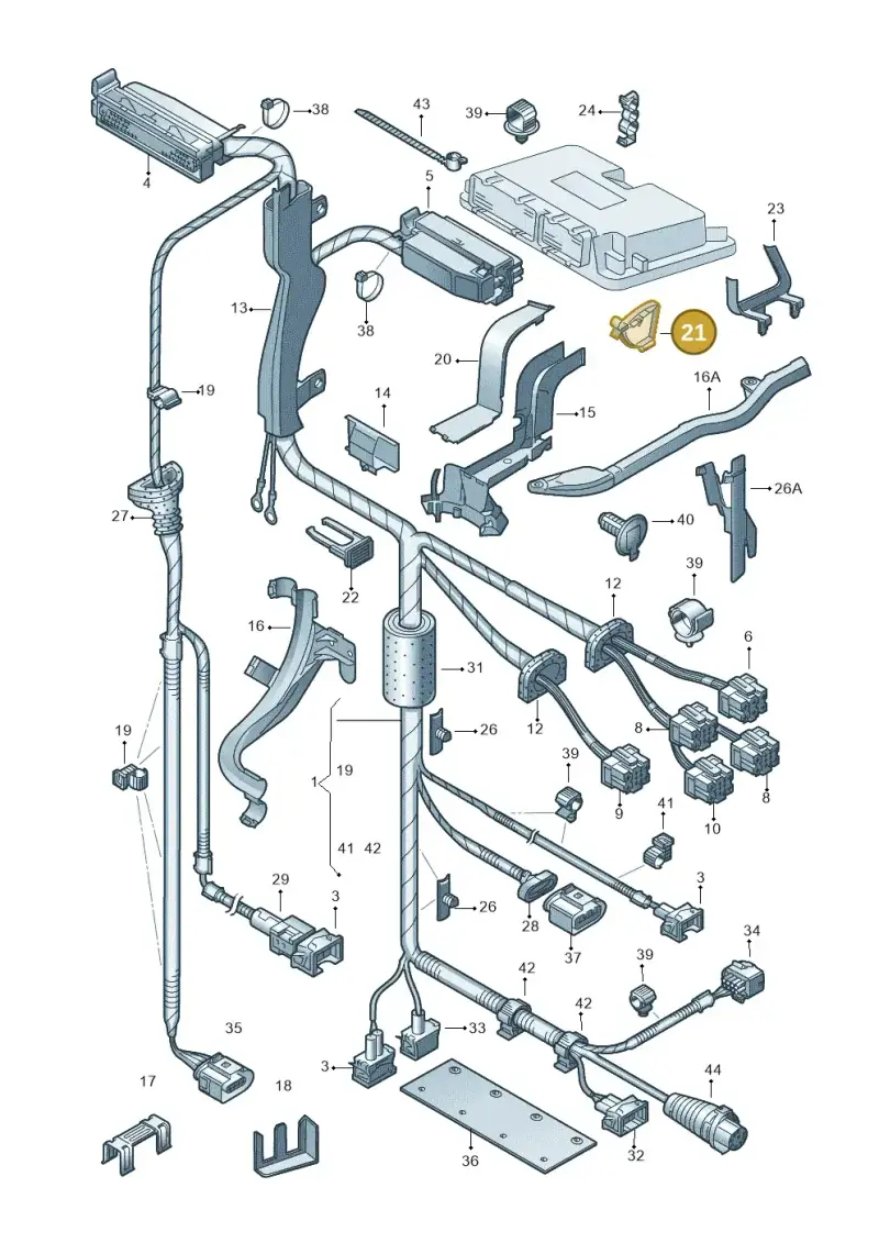 1J0971843 — SEAT TOLEDO/LEON/LEON-4 (2001-2006) diagram 203971250, position 21