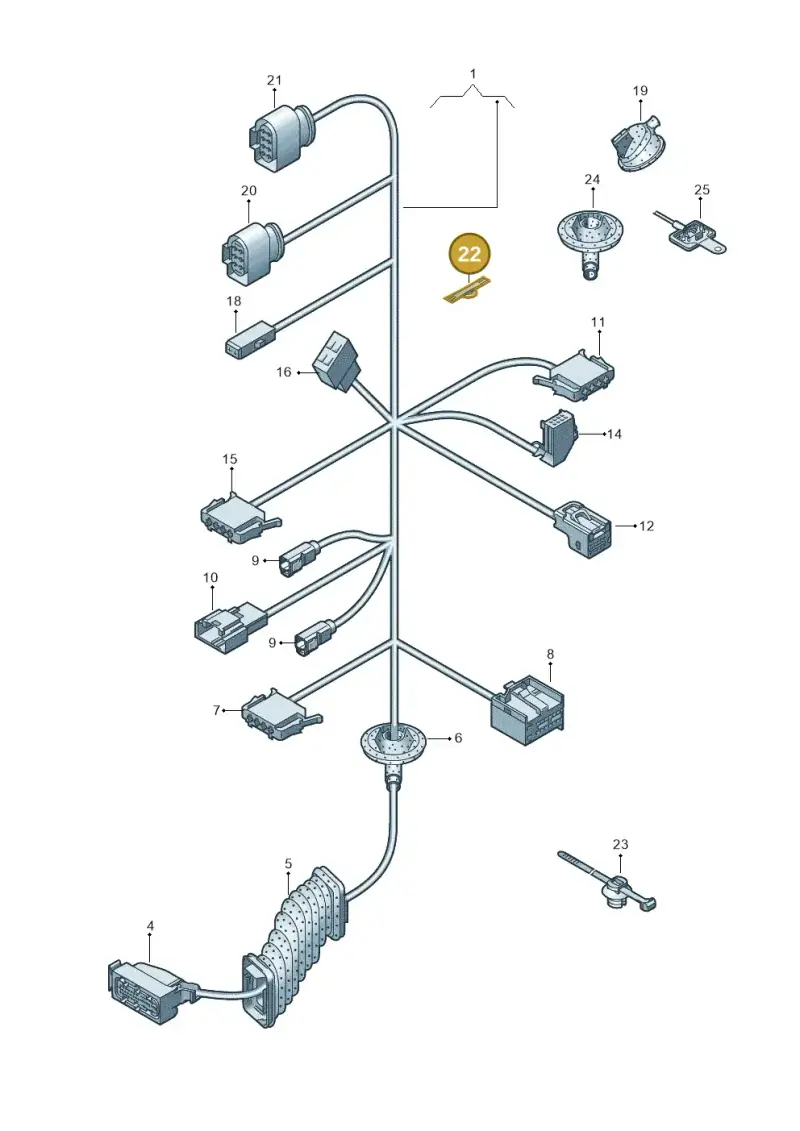 1J0971843A — Volkswagen Amarok (2022-) diagram 683972330, position 22