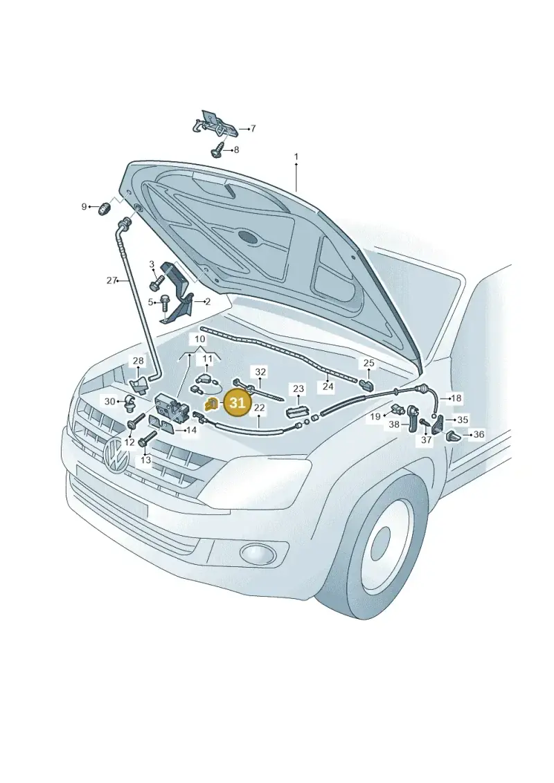1J0971845A — Volkswagen Amarok twin cab (2012-2016) diagram 683823000, position 31