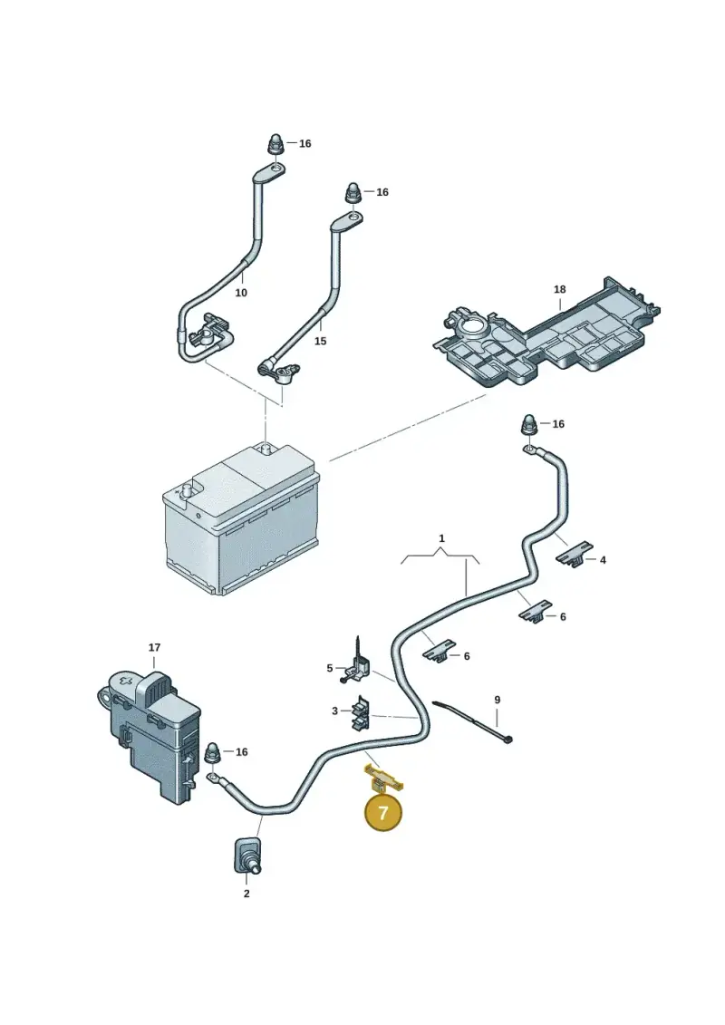 1J0971930E — Volkswagen Multivan (2021-) diagram 7t0971150, position 7