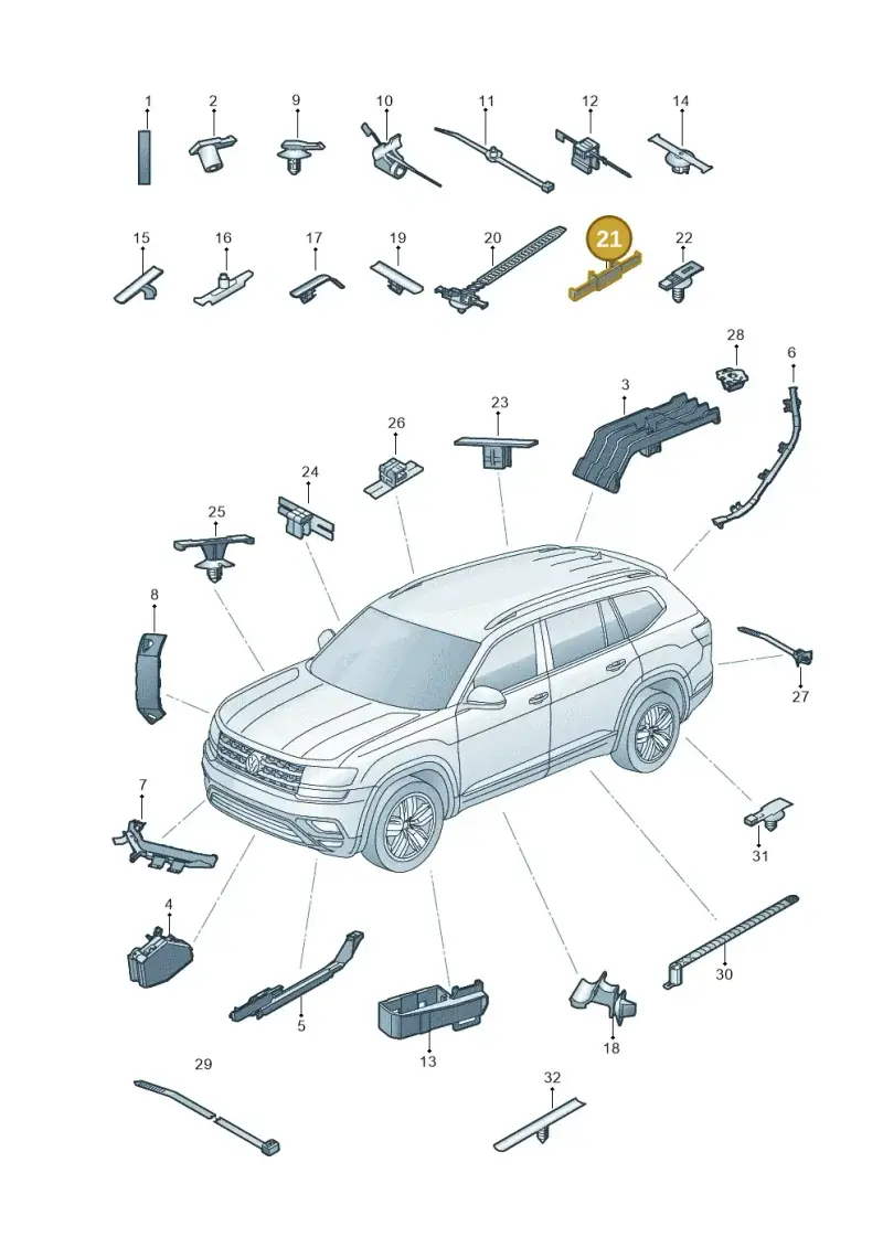 1J0971930K — Volkswagen Atlas Cross Sport (2023-) diagram 829971920, position 21