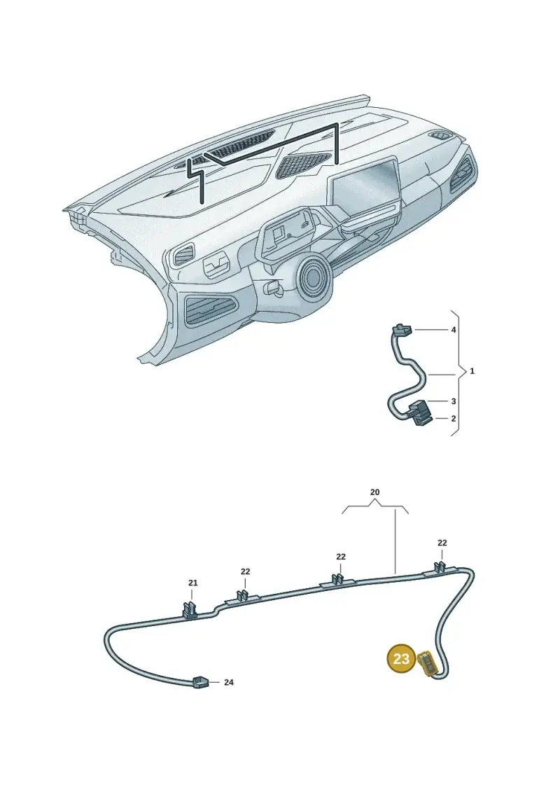 1J0971974 — Volkswagen ID.3 Pro (2019-2024) diagram 10a972010, position 23