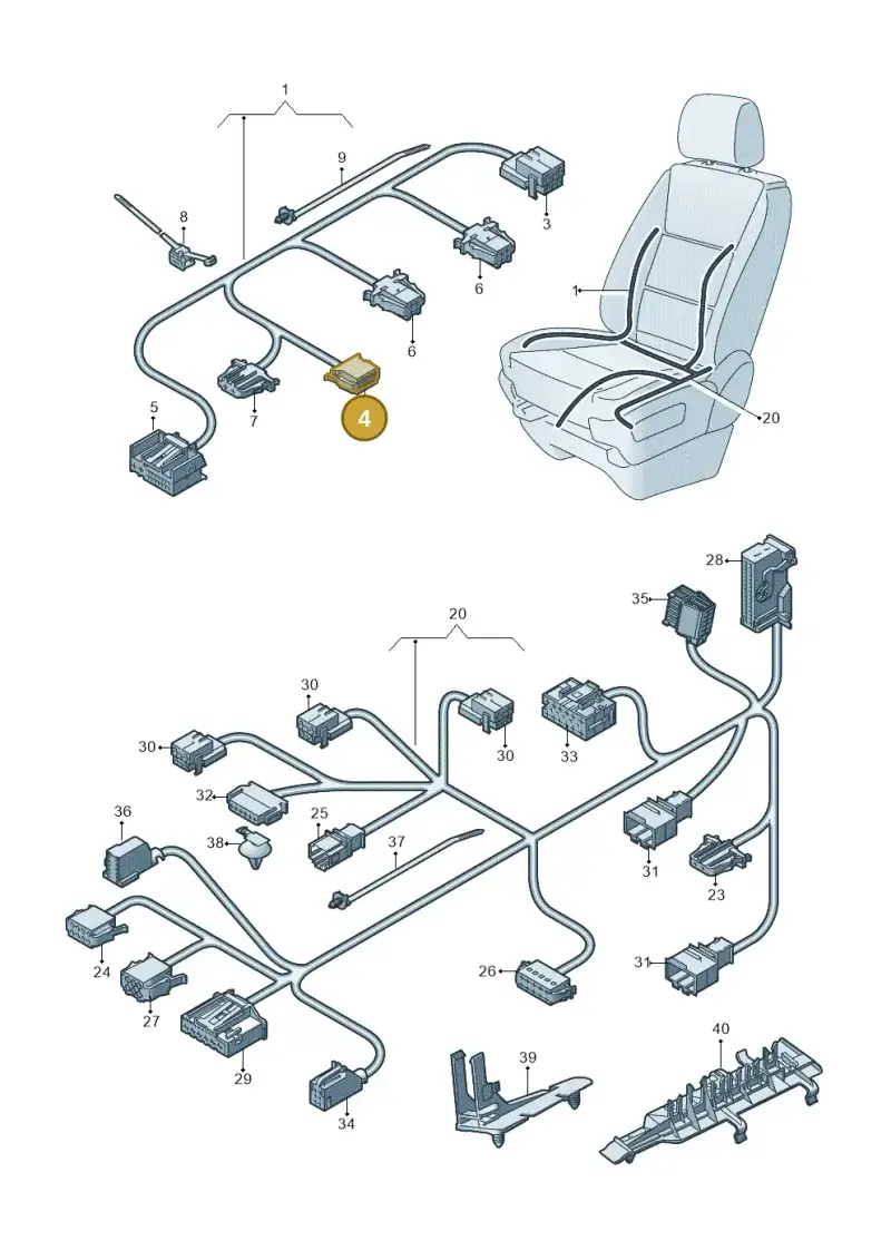 1J0971974 — Volkswagen Transport. multivan (2019-2024) diagram 861972270, position 4