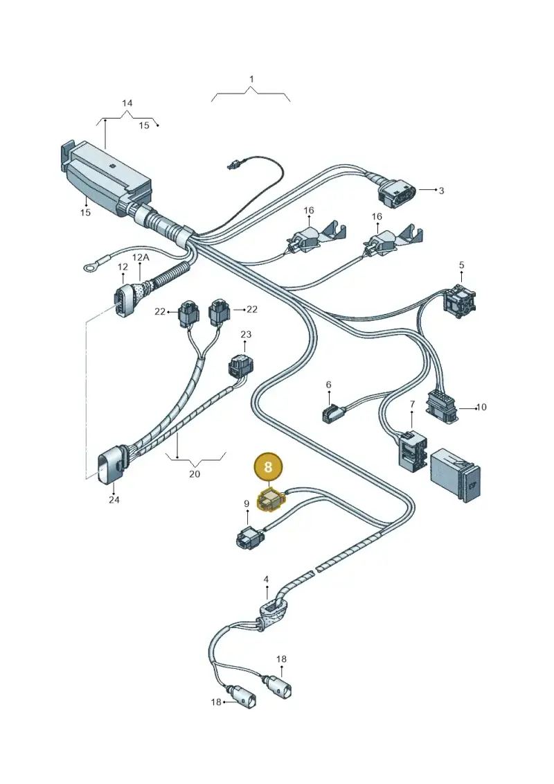 1J0972483 — Volkswagen Sharan (2008-2010) diagram 245972800, position 8