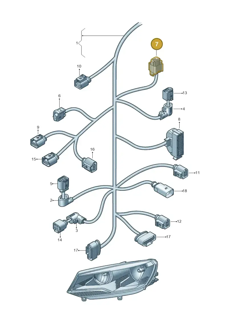 1J0972483 — Volkswagen Touareg (2014-2018) diagram 693971670, position 7