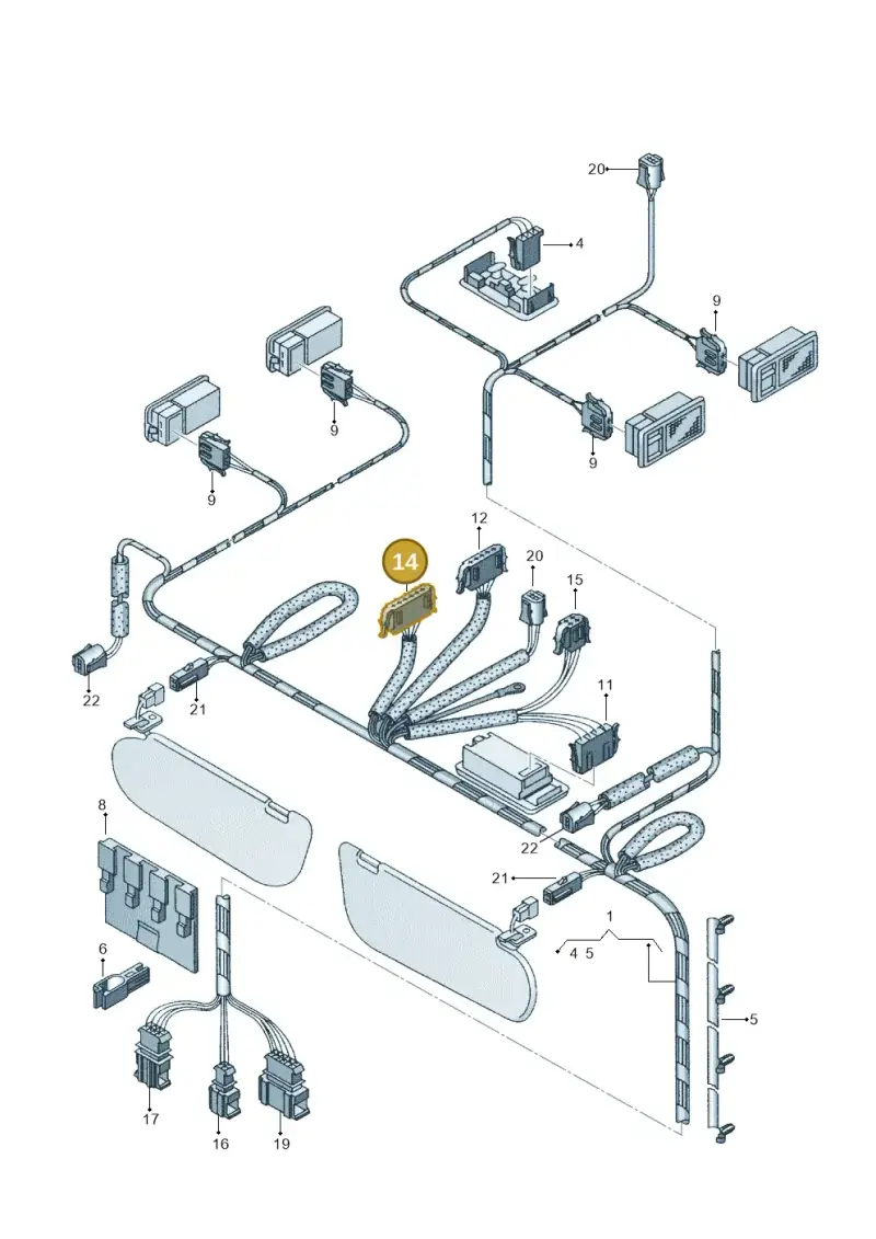 1J0972706 — Volkswagen Sharan (2008-2010) diagram 162972450, position 14