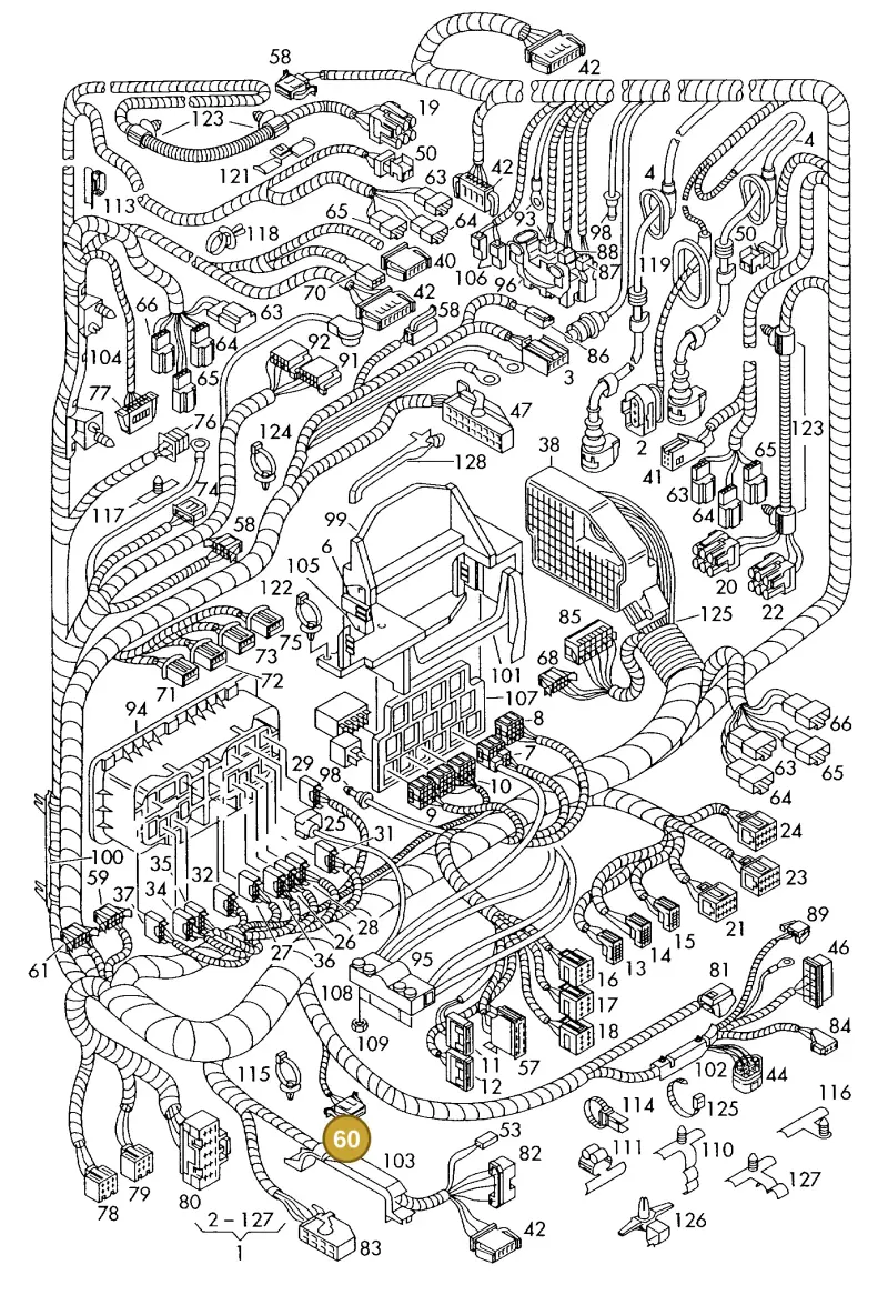 1J0972706 — Volkswagen Polo (2011-2014) diagram 225971850, position 60
