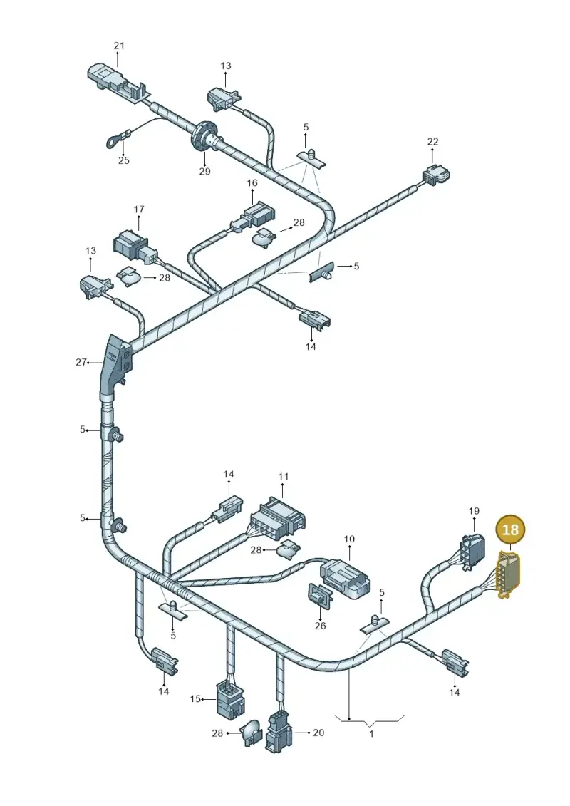 1J0972726 — Volkswagen Phaeton 4motion (2010-2016) diagram 258972260, position 18