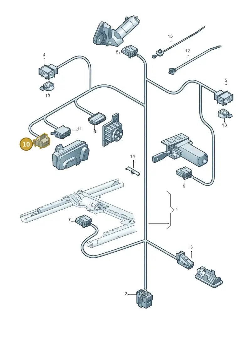 1J0972726 — Audi Q3 1.4 (2016-) diagram 728972120, position 10