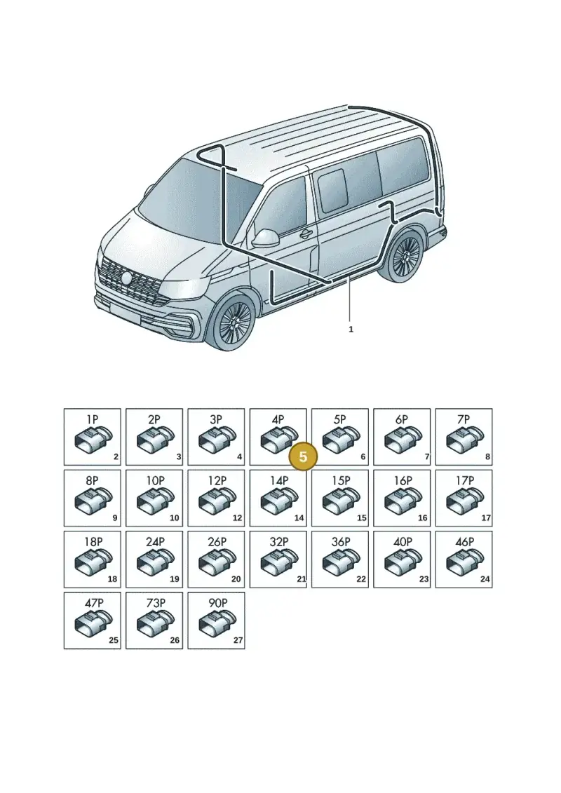 1J0972732 — Volkswagen Transport. multivan (2019-2024) diagram 7em971080, position 5
