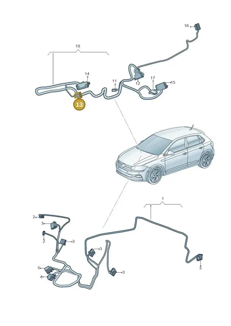 1J0972752 — Volkswagen Taigo (2021-2024) diagram 837972450, position 13