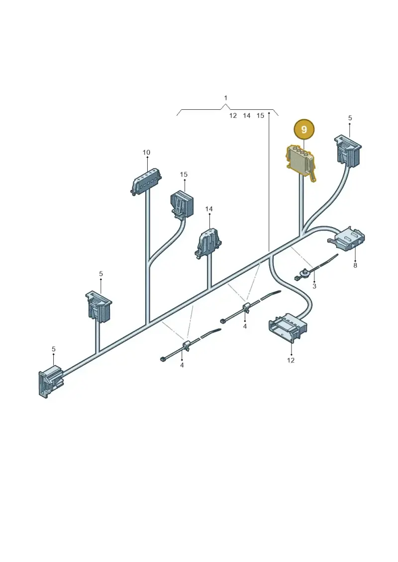 1J0972754 — Audi Q3 1.4 (2016-) diagram 690972650, position 9