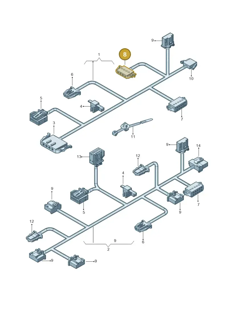 1J0972754 — Volkswagen Beetle (2016-2019) diagram 715972660, position 8