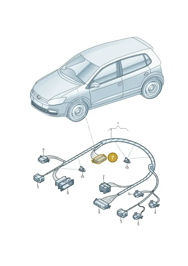 1J0972754 — SEAT Ibiza (2015-) diagram 773972450, position 7
