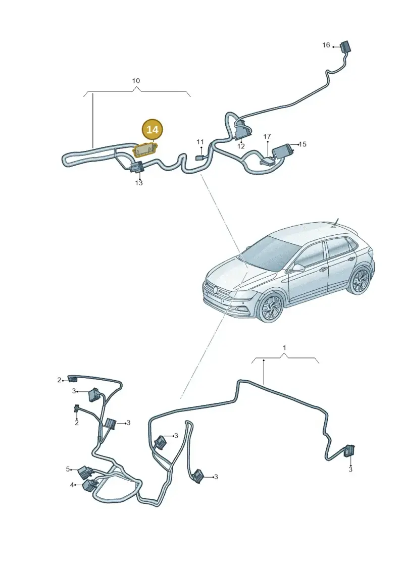 1J0972754 — Skoda Fabia (2021-2022) diagram 837972450, position 14