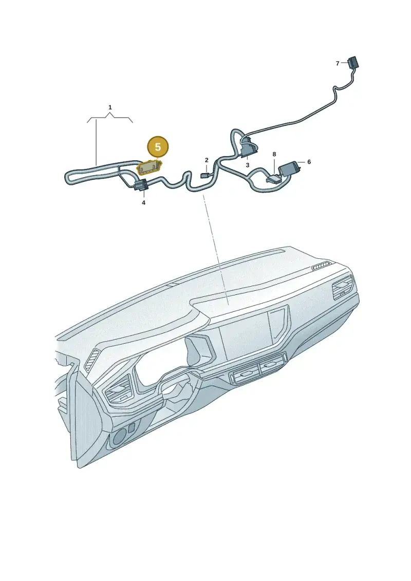 1J0972754 — Volkswagen T-Cross (2018-2025) diagram 971566008, position 5