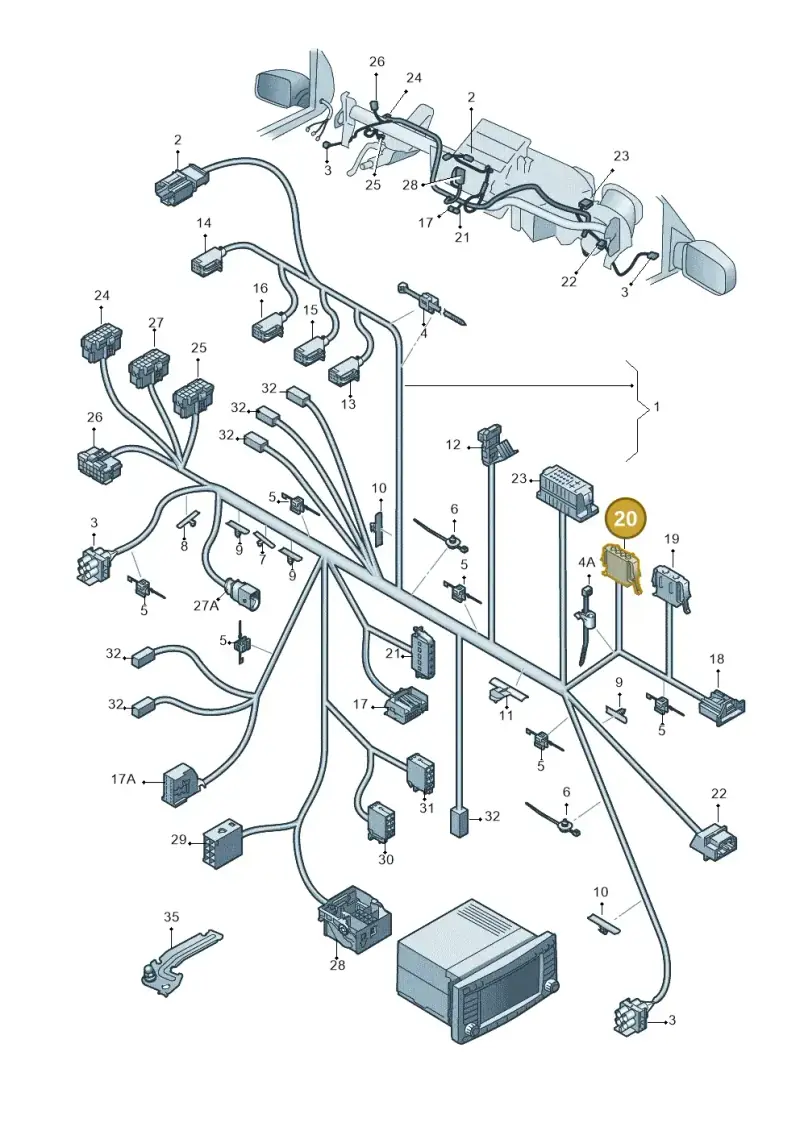 1J0972754 — Volkswagen Amarok (2022-) diagram 683971830, position 20