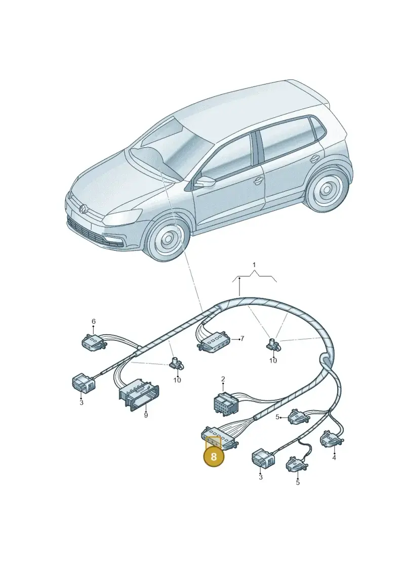 1J0972755 — SEAT Ibiza (2015-) diagram 773972450, position 8