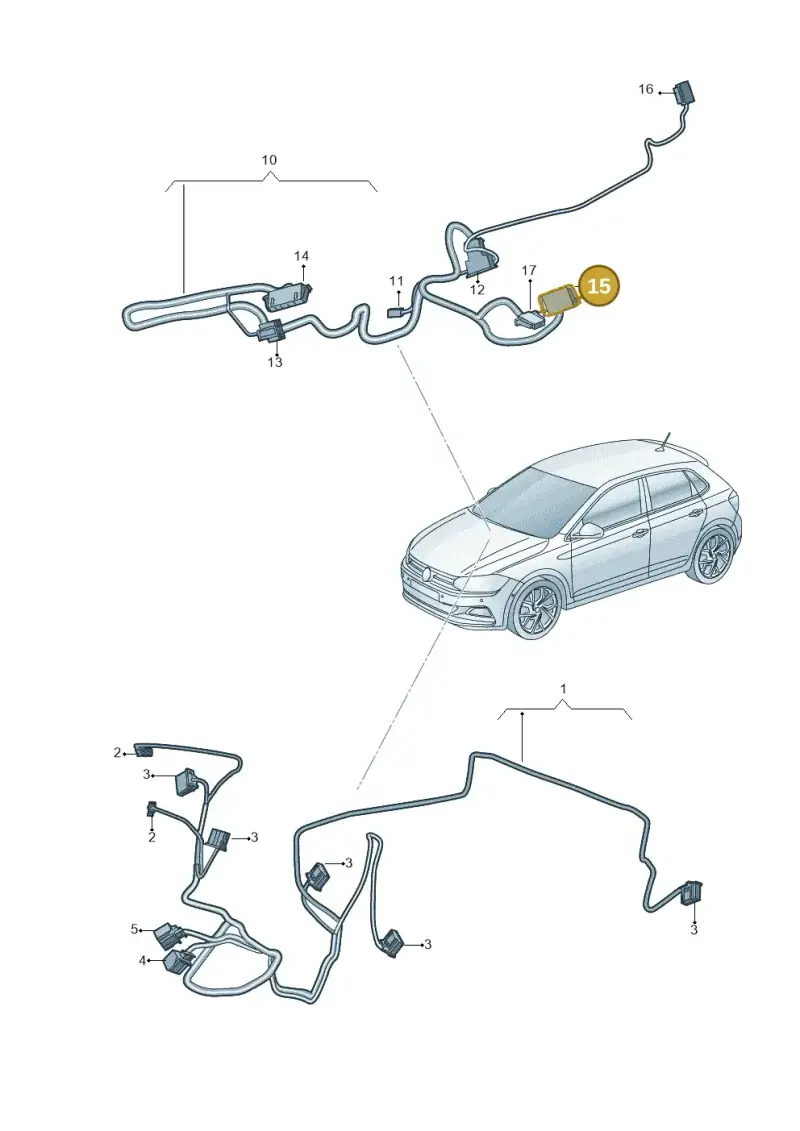 1J0972755 — Volkswagen Taigo (2021-2025) diagram 837972450, position 15